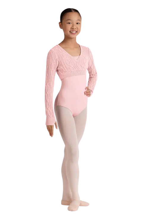 Child Yalda Long Sleeve Knit Wrap Top