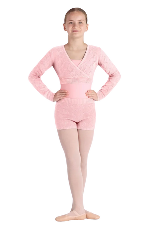 Child Emily Knit Long Sleeve Wrap Top