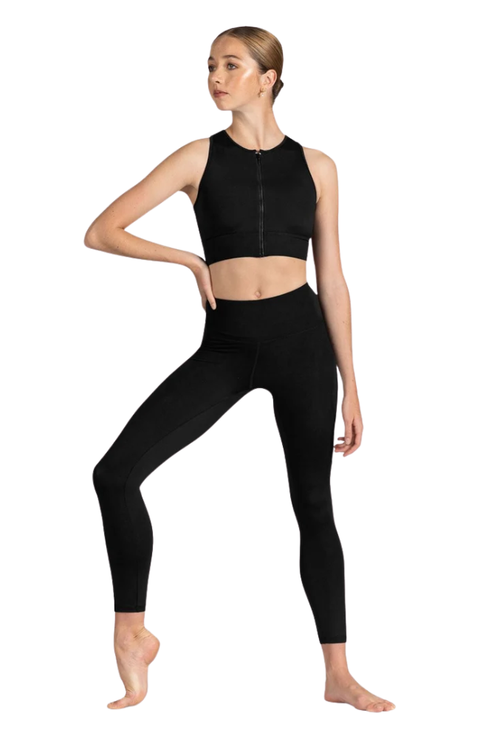 Adult Kya Zip Front Crop Top