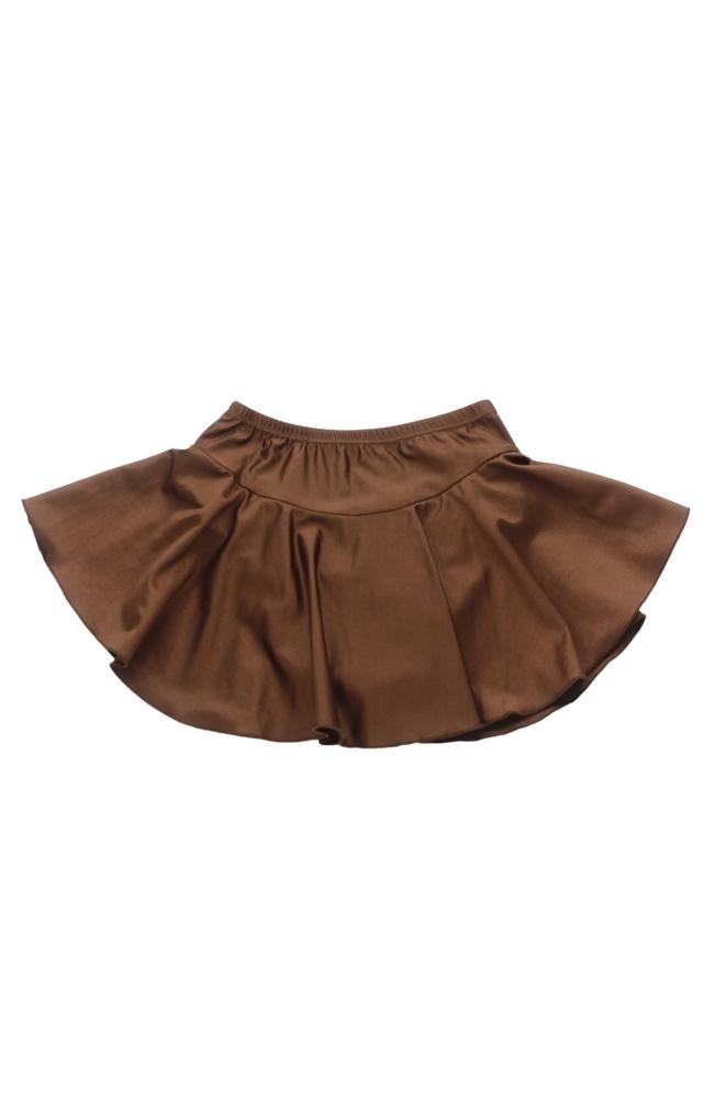 Dancewear E161 Brown Ruffle Skate Skirt