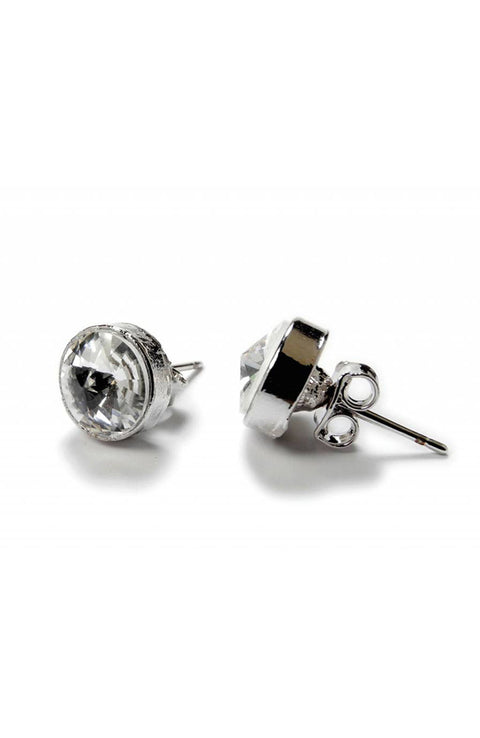 FH2 AZ0001 Pierced Single Stud Rhinestone Earrings