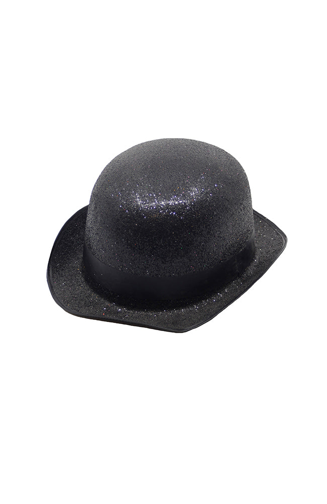 Rubys 49152 Glitter Derby Hat Black