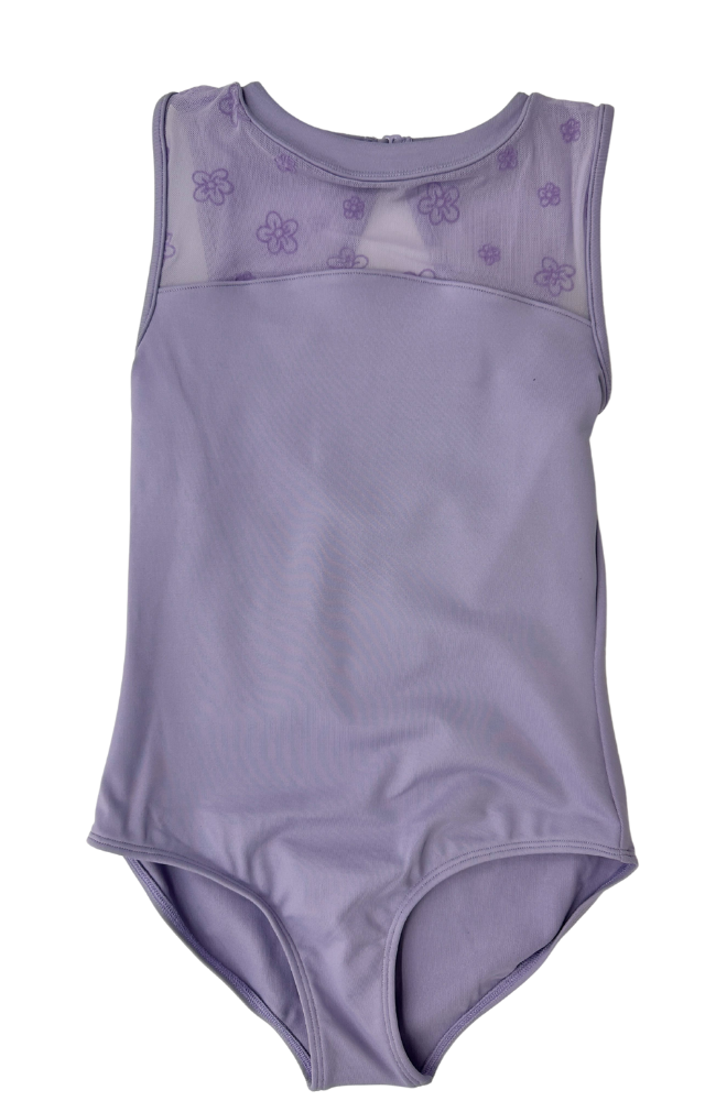 Child Flower Mesh Bodysuit