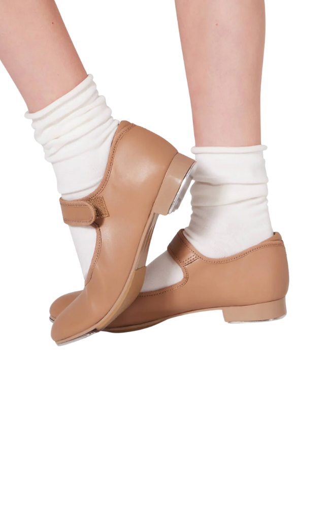 Child Caramel Velcro Tap Shoe