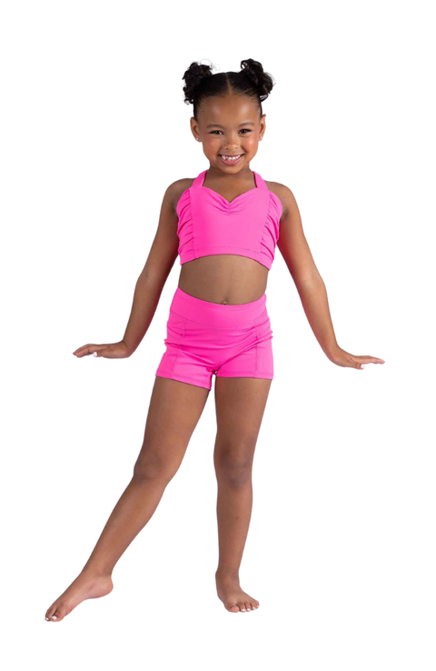 Child Leighton Cinched Halter Crop Top