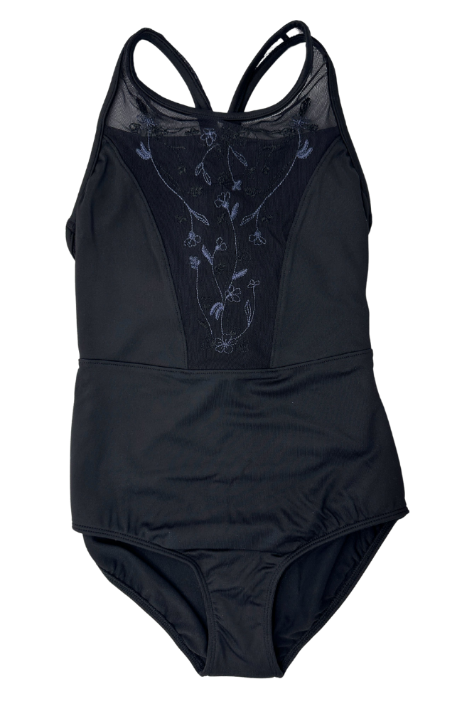 Child Emb Mesh Tank Bodysuit