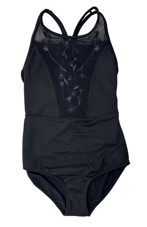 Child Emb Mesh Tank Bodysuit