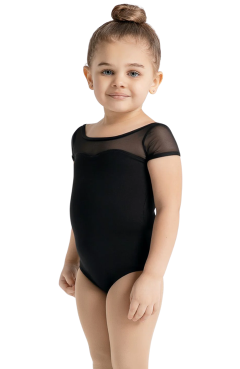 Child Mesh Yoke Short Sleeve Bodysuit