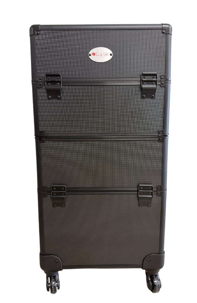 Large Black ABS Makeup Trolley