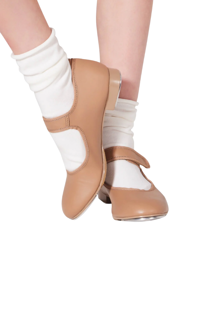 Child Caramel Velcro Tap Shoe
