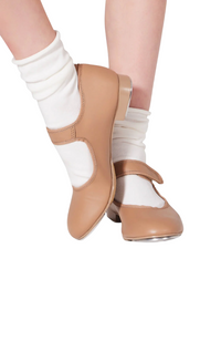 Child Caramel Velcro Tap Shoe