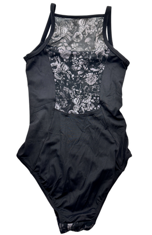 Adult Print Mesh Cami Bodysuit
