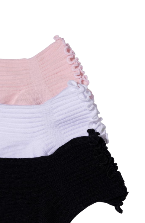 Child Scalloped Edge Sock(3Pk)