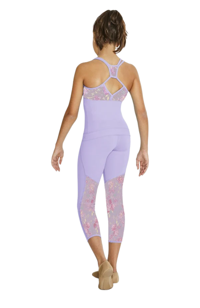 Child Floral Mesh 7/8 Legging