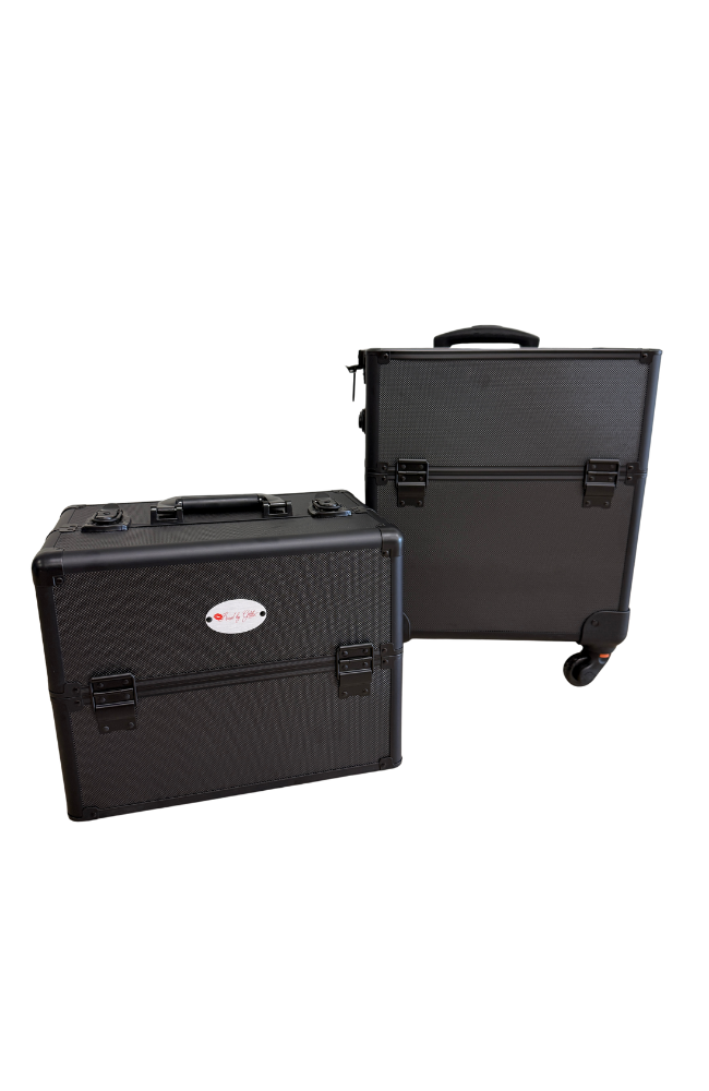 Large Black ABS Makeup Trolley