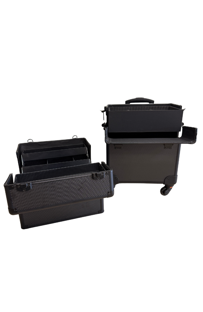 Large Black ABS Makeup Trolley