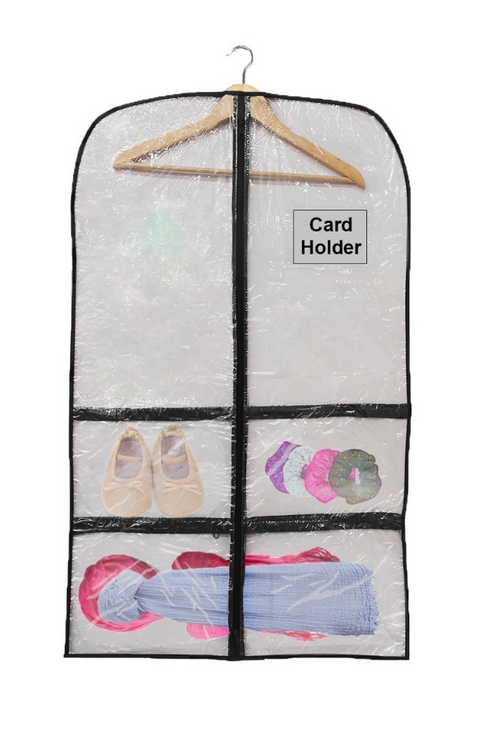 10 Pack Black Trim Garment Bag