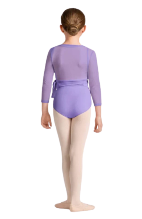 Child 3/4 Sleeve Mesh Wrap Top