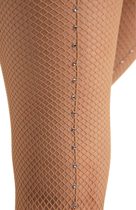 Adult Rhinestone Seam Fishnet