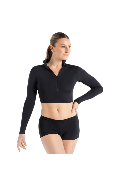 Adult Turtleneck Long Sleeve Crop Top
