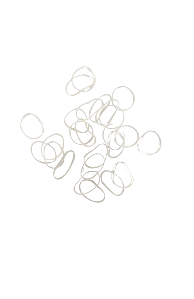 Clear 1/2" Rubber Bands-25/bag