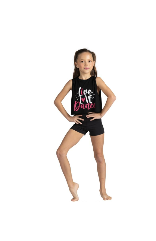 Child Live Love Dance Crop Top