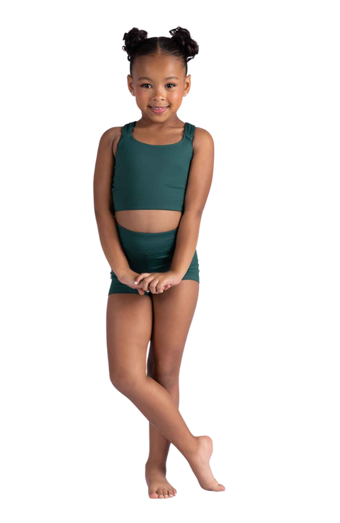 Child Nala Square Neck Twist Back Crop Top