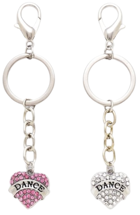 Crystal Dance Heart Key Chain