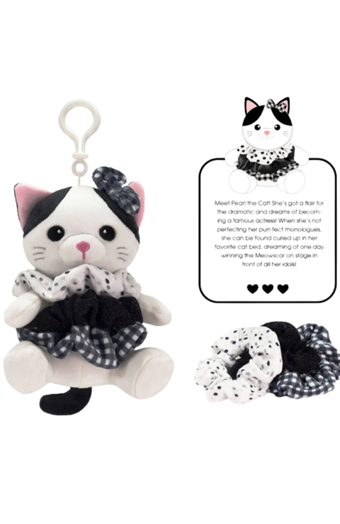 Scrunch Bunch Black Cat Plush
