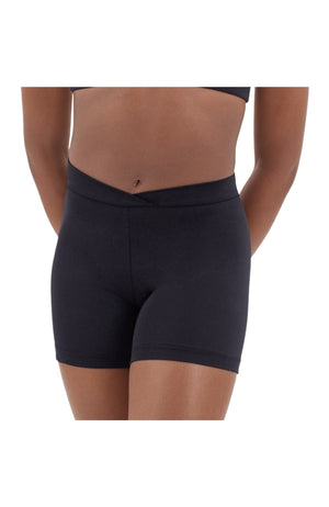 Eurotard 44329 Adult Black V-Waist Athletic Shorts