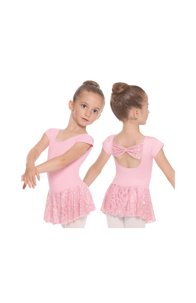 Child Impression Bow Back Short Sleeve Dress