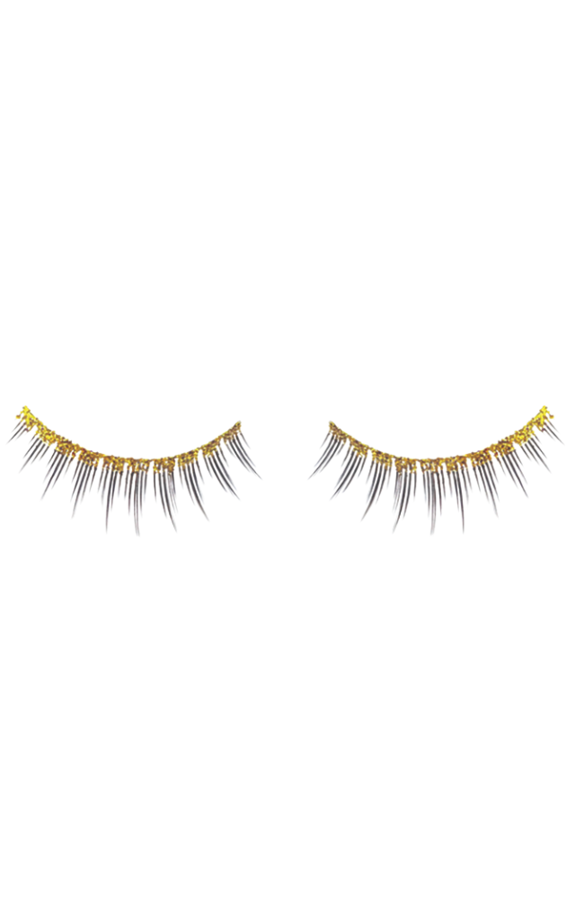 Gold Glitter Band Lashes