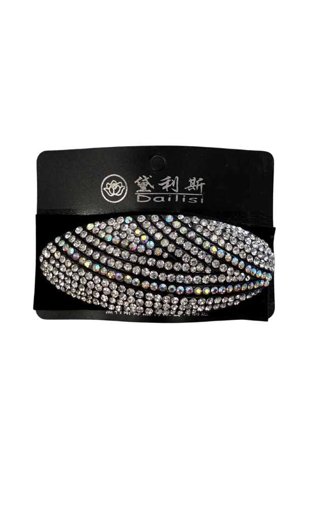 Glitter Pie Oval Barrette