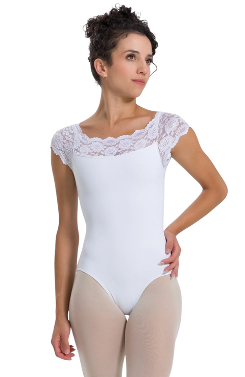 Adult Matilda Lace Cap Sleeve Bodysuit
