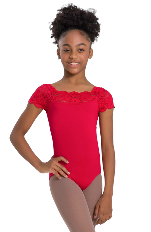 Child Tilly Lace Cap Sleeve Bodysuit