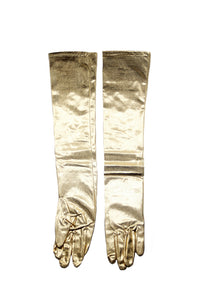 Adult Long Lame Gloves Gold HMS-1