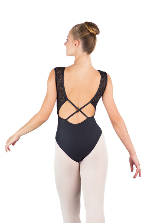 Ballet Rosa Harmonie 01 Noir Asymmetrical Bodysuit Back