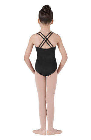 Bloch CL1637 Double Strap Cross Back Camisole Bodysuit Black Back