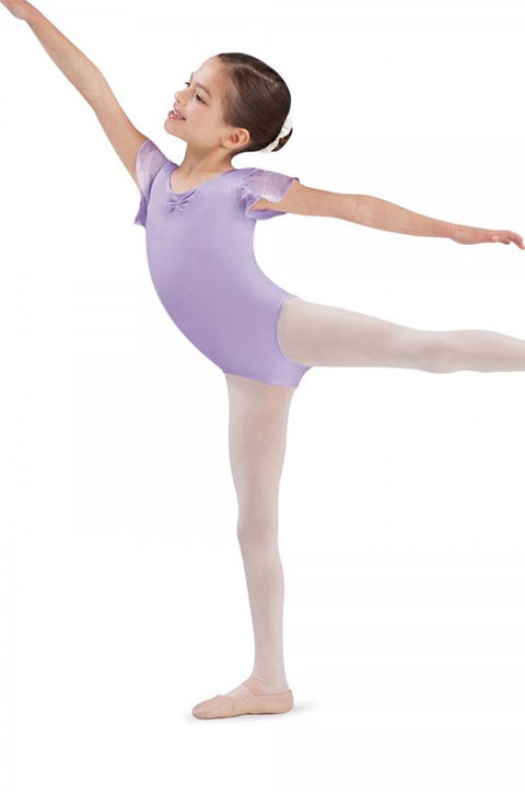 Bloch CL3732 Lilac Sequin Tulip Sleeve Bodysuit
