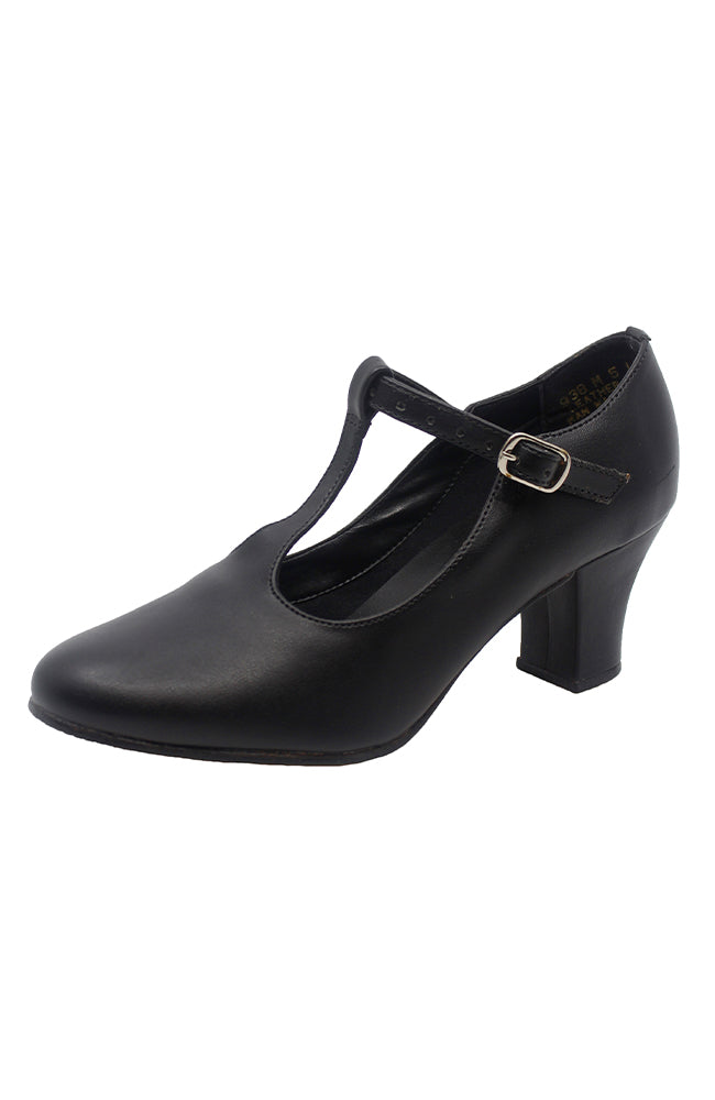 Bloch Leo's 938 BLK New York T-Strap Character Shoe
