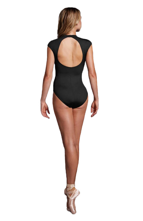 Bloch Mirella MB7226 BLK Cap Sleeve Bodysuit Back