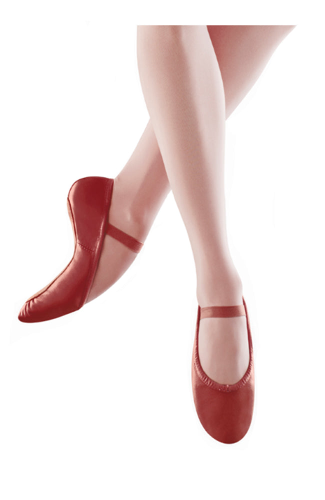 Bloch S0275L Adult Dansoft Full Sole Leather Ballet Slippers Red