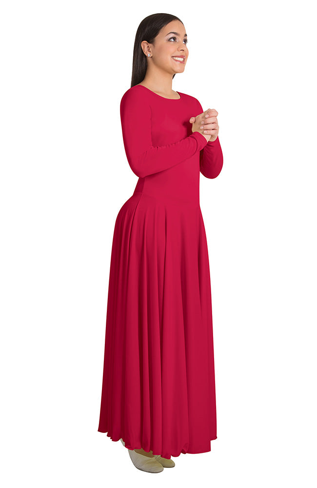 Body Wrappers 0588 Child Red Long Sleeve Liturgical Dress