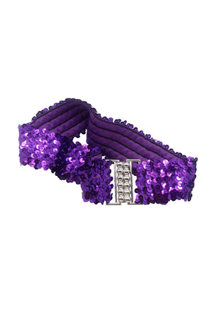 Body Wrappers BT3 Sequin Belt 1 Size Purple