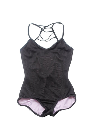 Body Wrappers P1151 Black Lilac Camisole Bodysuit