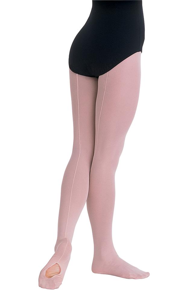 Body Wrappers Pink Back Seam Convertible Tights