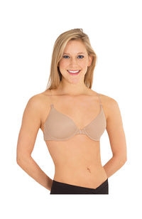 Body Wrappers 297 Clear Back Underwire Bra Nude Front