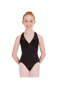 Body Wrappers P1180 Adult Pointelle Mesh Bodysuit Black Front