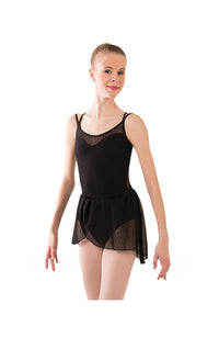 Body Wrappers P1241 Adult Double Strap Bodysuit Black Front