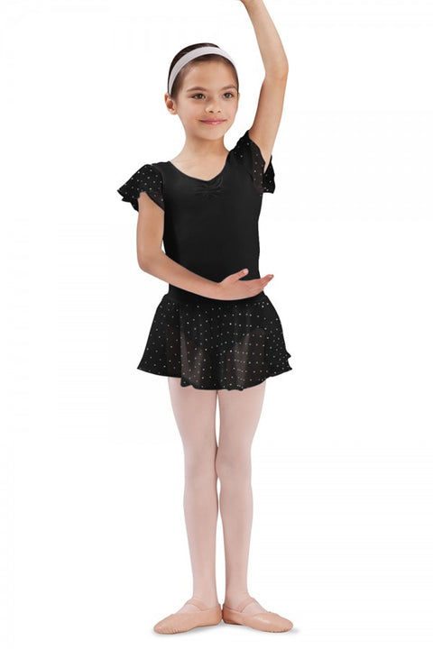 Bloch CR5161 Black Sequin Pull On Georgette Skirt